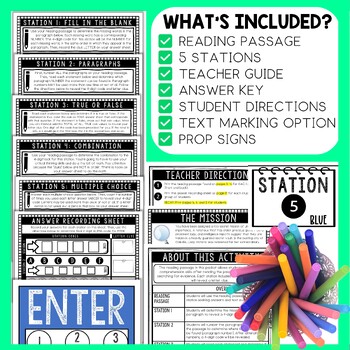 Julius Caesar Escape Room Stations - Reading Comprehension Activity - Image 2