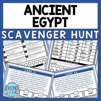 Ancient Egypt Scavenger Hunt - Reading Comprehension Activity