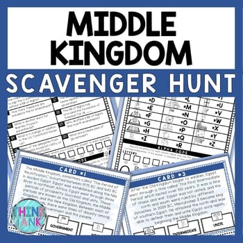 Middle Kingdom Scavenger Hunt - Reading Comprehension Activity - Ancient Egypt