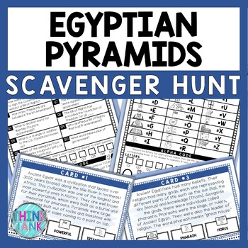 Egyptian Pyramids Scavenger Hunt - Reading Comprehension Activity