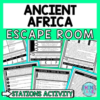 Ancient Africa Escape Room Stations - Reading Comprehension Activity