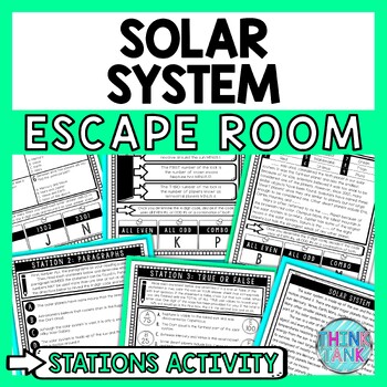 Solar System Escape Room Stations - Reading Comprehension Activity