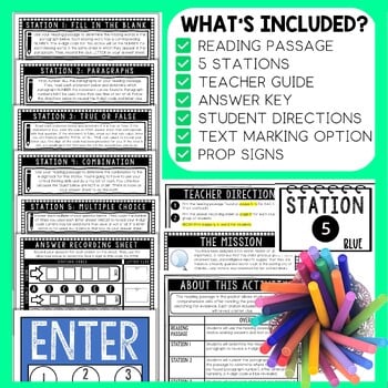 Thomas Edison Escape Room Stations - Reading Comprehension Activity - Inventors - Image 2