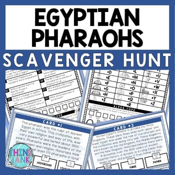 Egyptian Pharaohs Scavenger Hunt - Reading Comprehension Activity