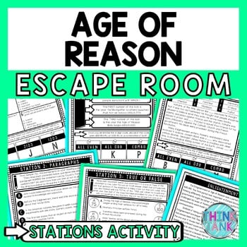 Enlightenment Escape Room Stations - Reading Comprehension Activity