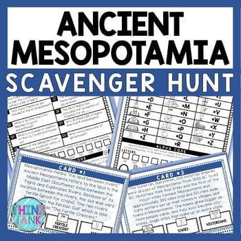Ancient Mesopotamia Scavenger Hunt - Reading Comprehension Activity