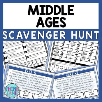 Middle Ages Scavenger Hunt - Reading Comprehension Activity