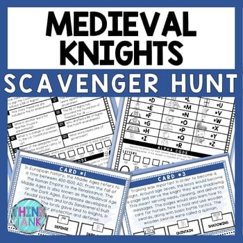 Medieval Knights Scavenger Hunt - Reading Comprehension Activity