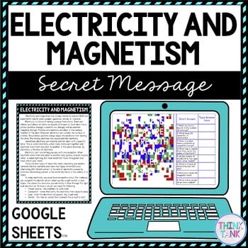 Electricity and Magnetism Secret Message Activity for Google Sheets™