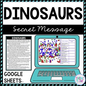 Dinosaurs Secret Message Activity for Google Sheets™