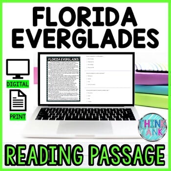 Florida Everglades DIGITAL Reading Passage & Questions Self Grading
