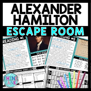 Alexander Hamilton Escape Room Scavenger Hunt - Reading Comprehension