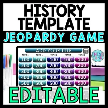 History Jeopardy Review Game - EDITABLE PowerPoint Template