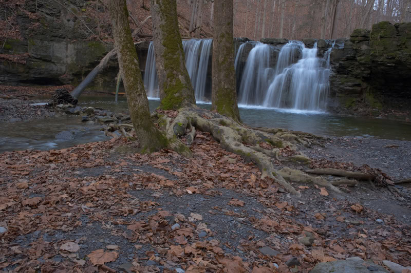 upper great gully waterfalls raw image