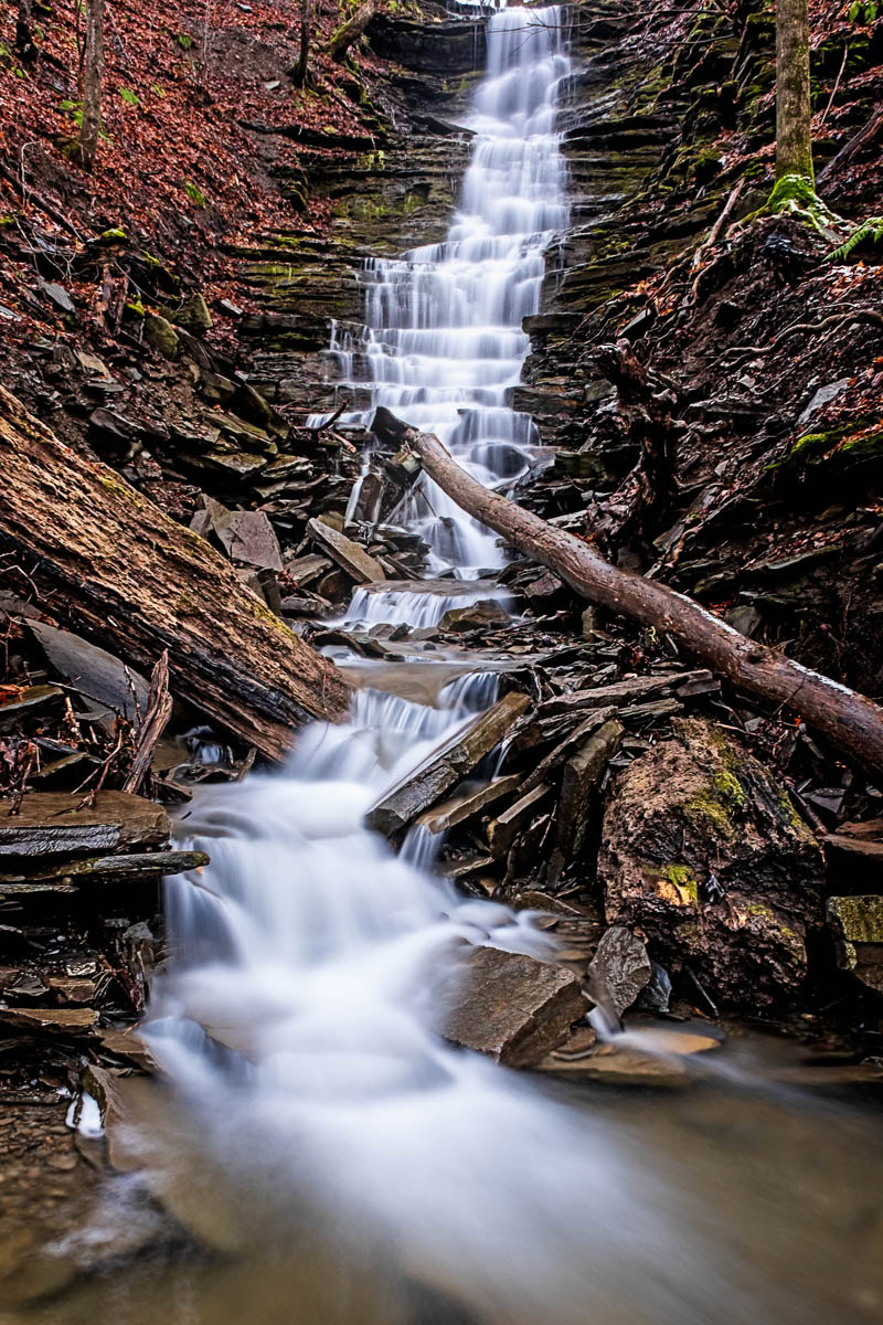 Barber Gulf has a surprising tall waterfall and cascade. Difficult to access the bottom but many great photos can be taken from the top of the ravine.
