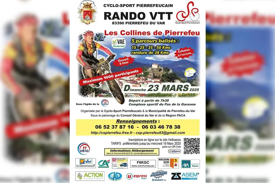 Randonnée VTT "Les Collines de Pierreu 2025"