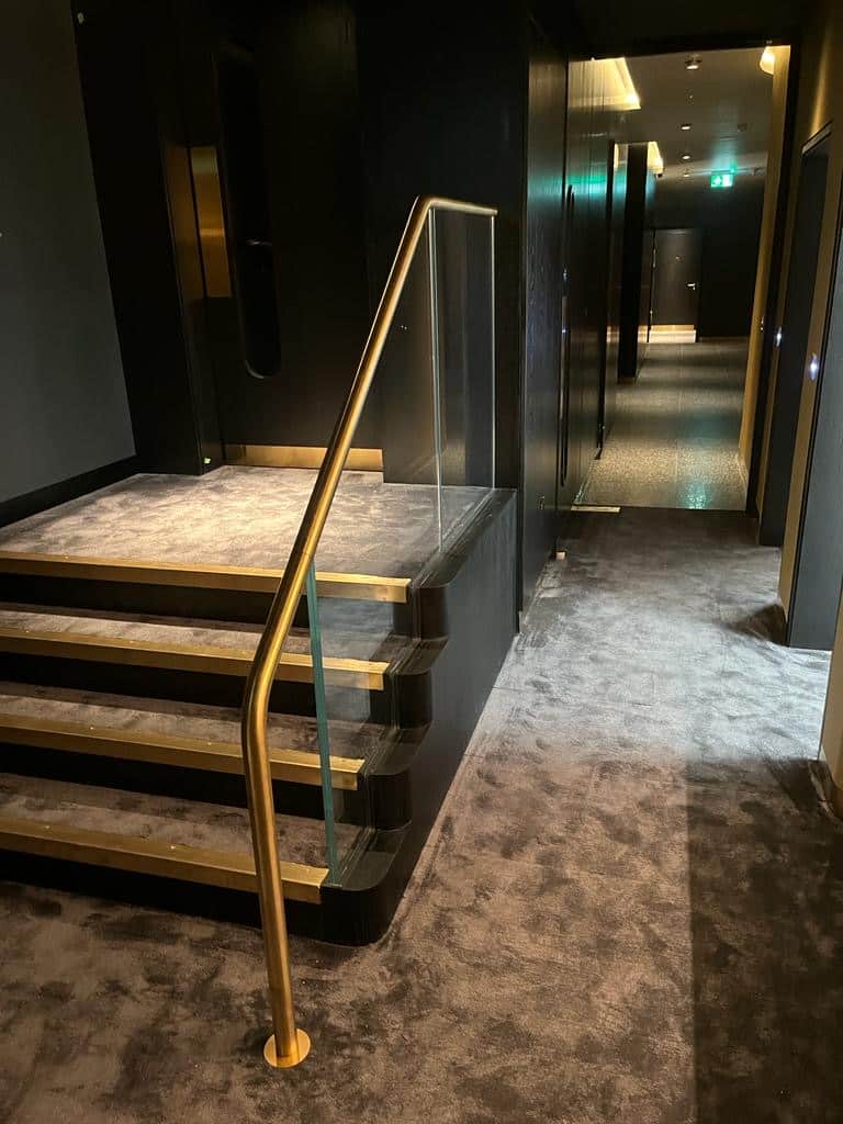 custom glass balustrade for cinema