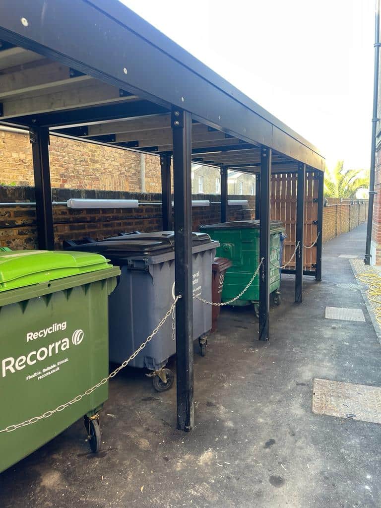 custom metal bin shelter
