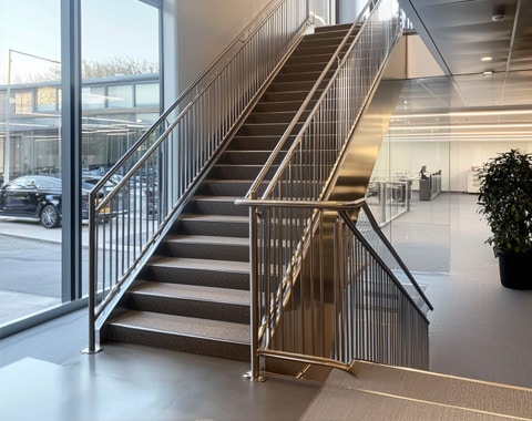 modern office metal staircase