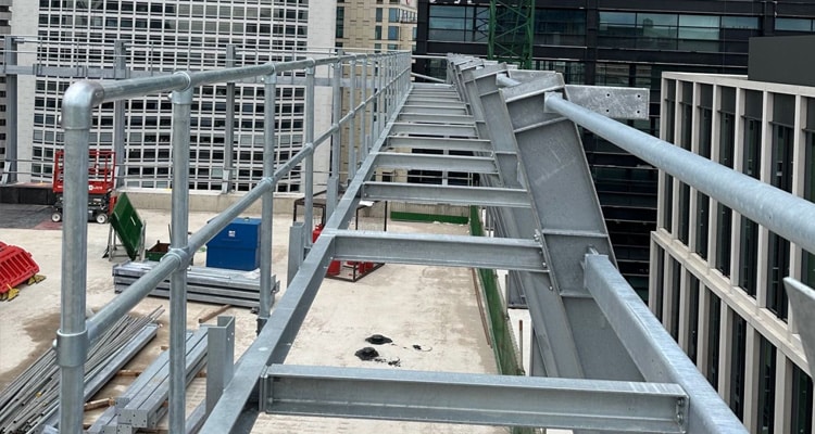 assembly of access gantry chamberlain square angle2