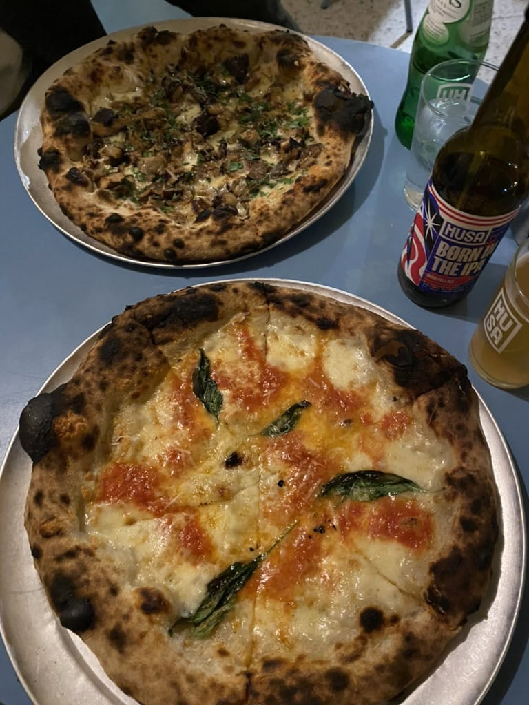 Two pizzas at Lupita in Lisbon, Portugal