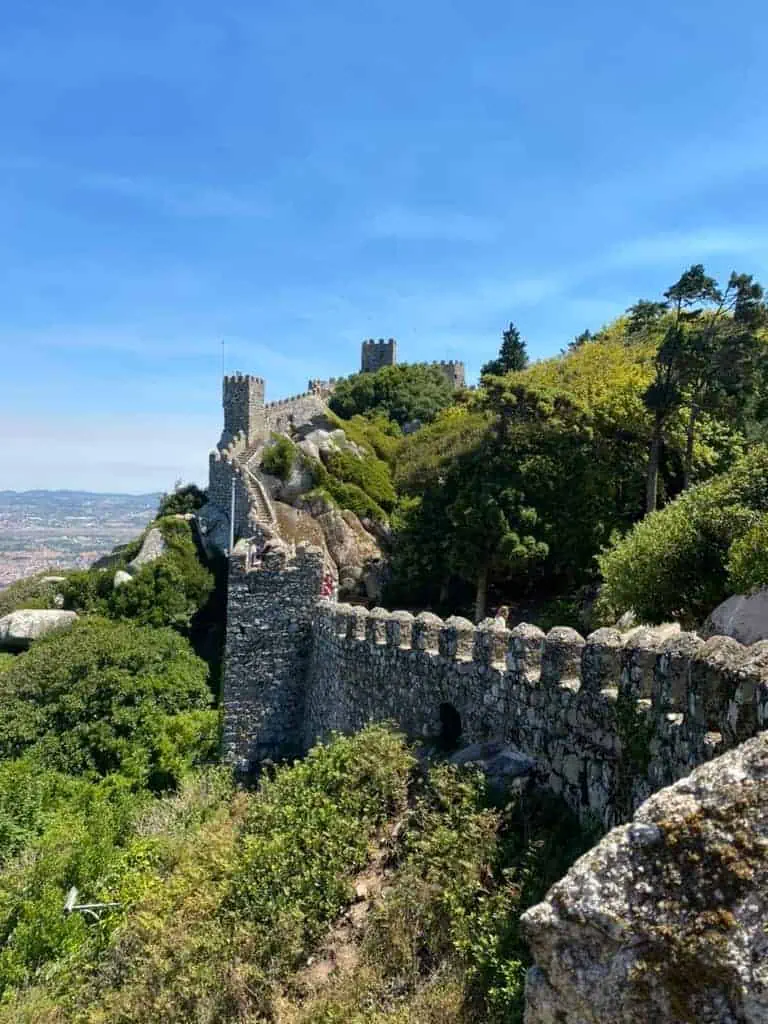 Castle of the Moors castle walls in Sintra, Portugal