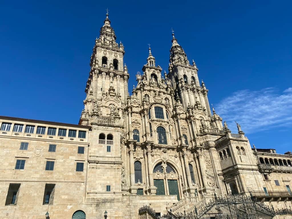 The cathedral in Santiago de Compostela, Spain