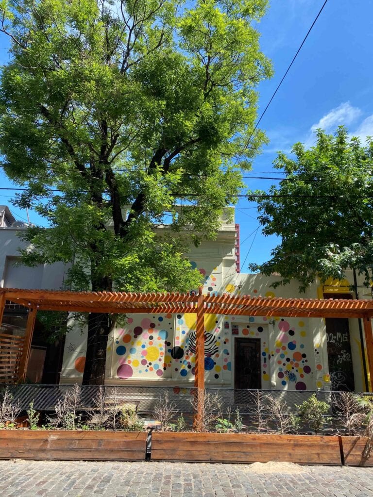 Colorful building in Palermo neighborhood of Buenos Aires