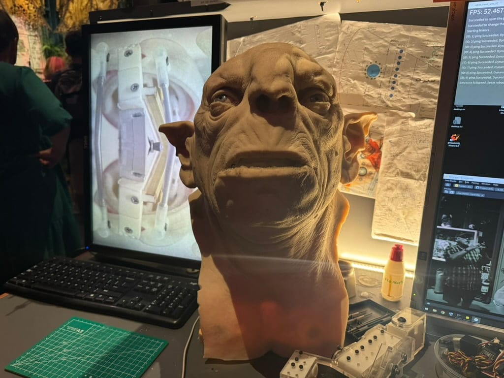 Animatronic orc-looking head at Wētā Workshop Unleashed in Auckland.