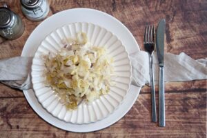 Sauerkraut aus einem Spitzkohl