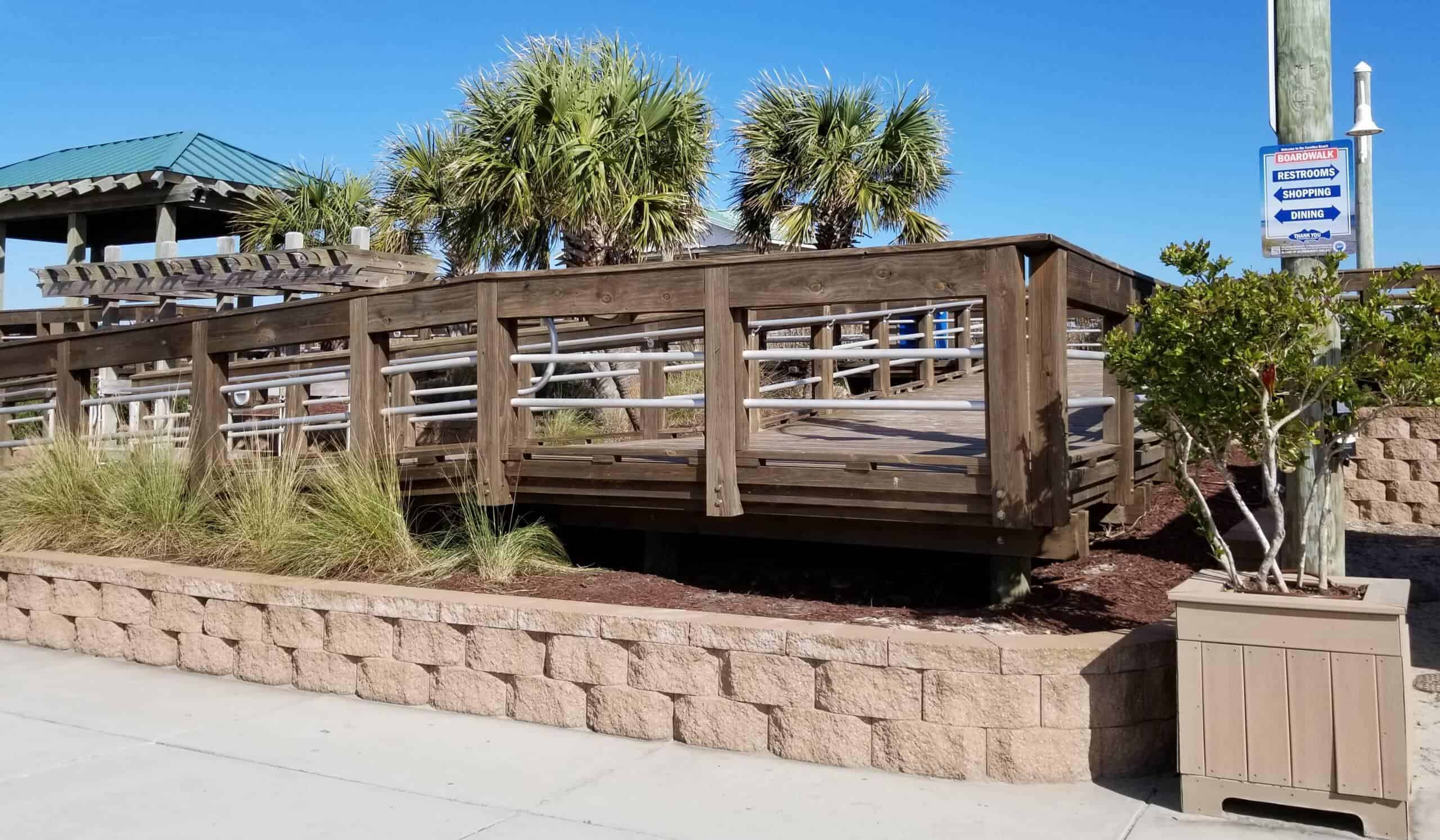 Ramp for Wheelchairs and Strollers handicap access carolina beach boardwalk