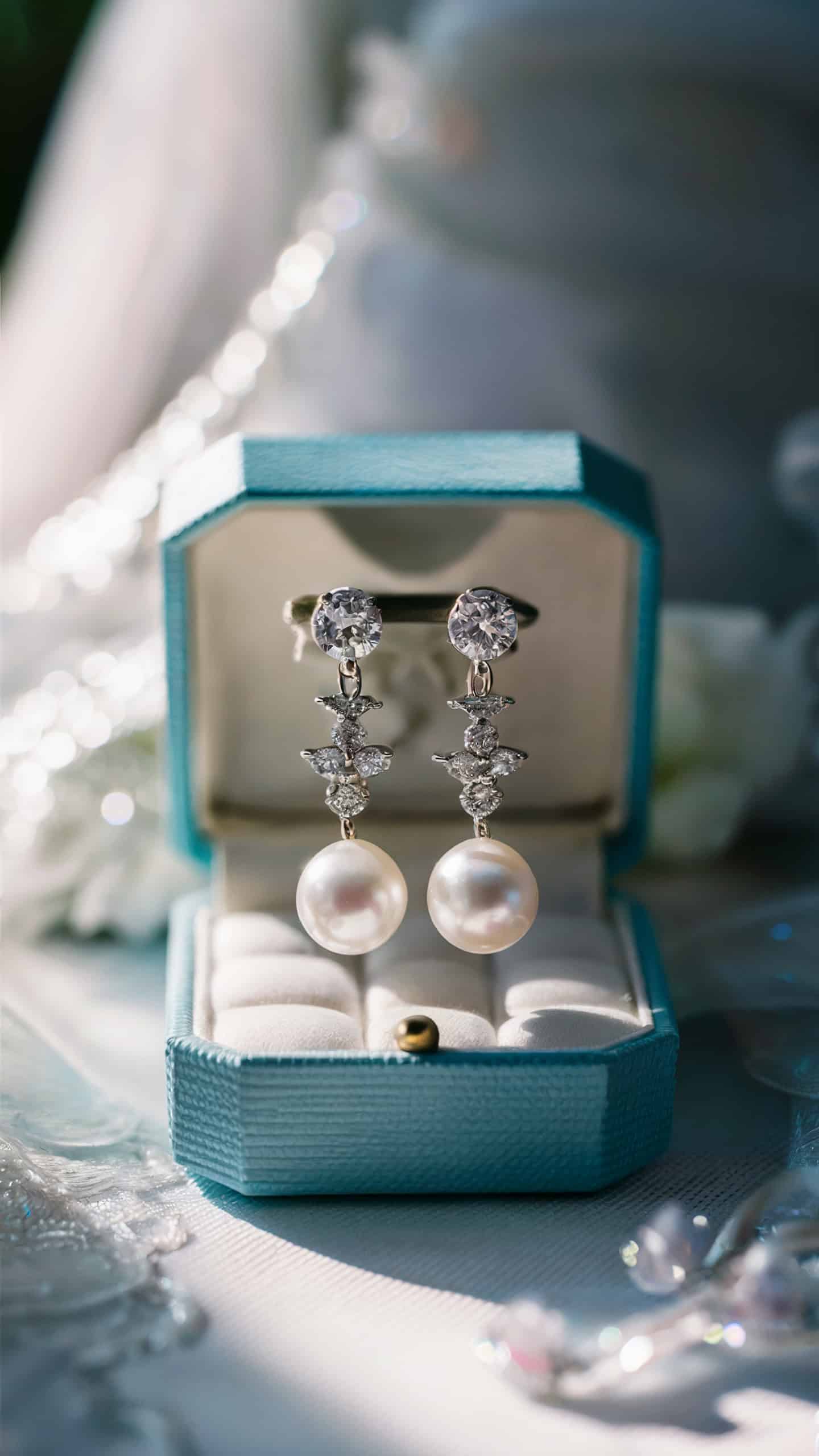 Tiered Pearls Drop Earrings