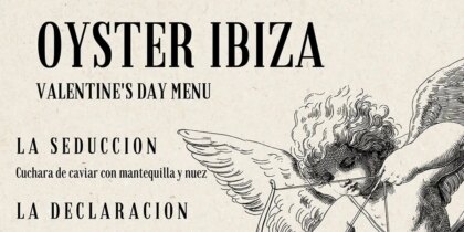 Menu speciale di San Valentino all'Oyster Ibiza