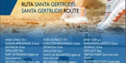 Promenade guidée gratuite Route Santa Gertrudis