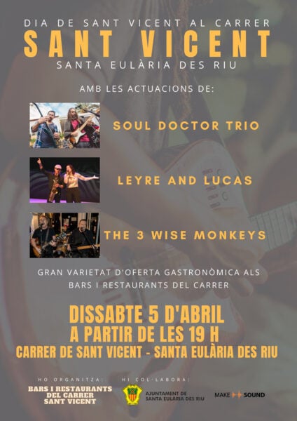 sant vient day carrer sant vicent ibiza bienvenuetoibiza Musique et gastronomie dans la rue pour célébrer la Saint-Vincent à Santa Eulalia