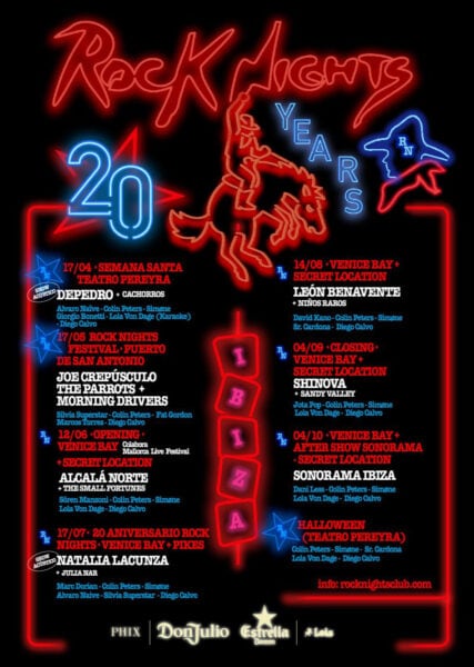 Rock Nights Anniversary Ibiza Bienvenue à Ibiza Rock Nights - 20e anniversaire