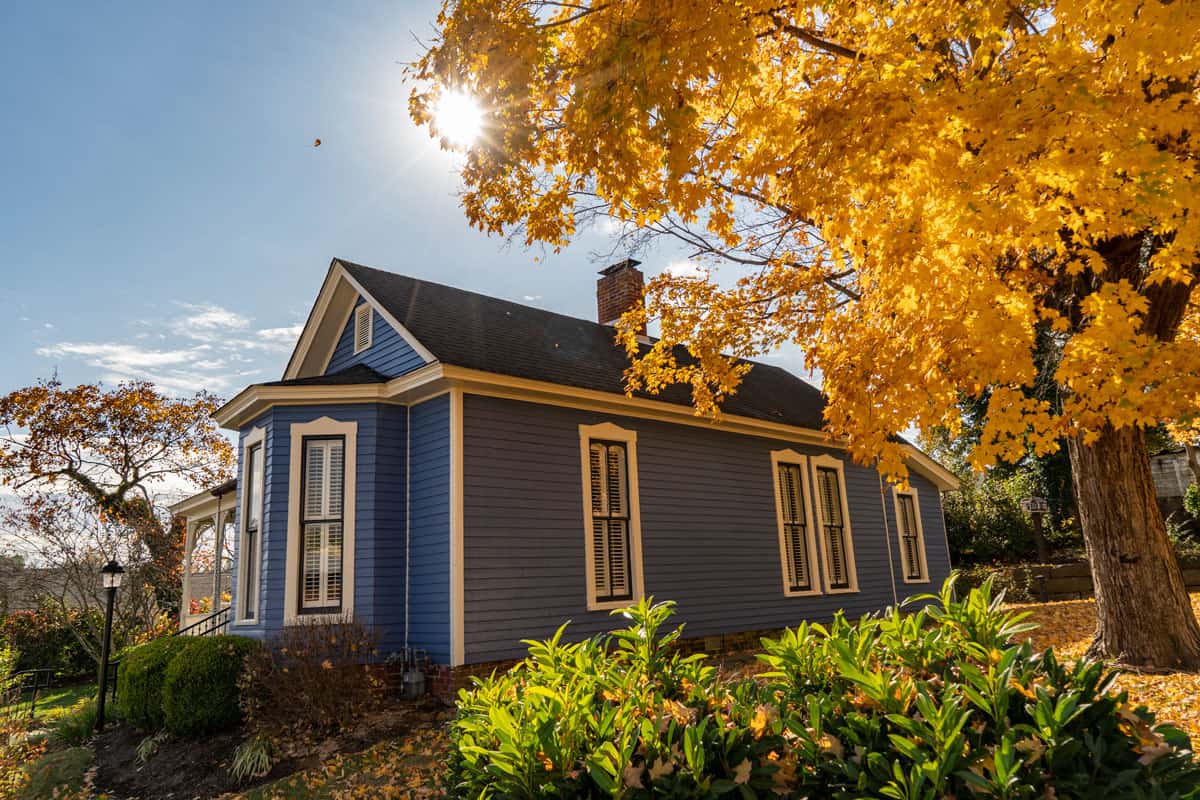 Whitley Cottage in the fall