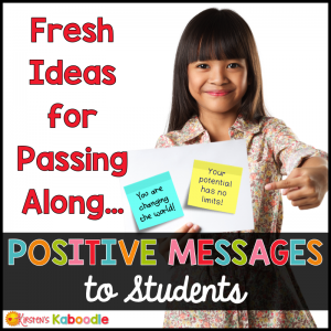 Are you a teacher who is looking for new and fun ways to inspire your students using positive messages? These sticky notes are a unique way to infuse inspiration and motivation in your classroom! Giving your students more encouragement and hope is a win for student success!