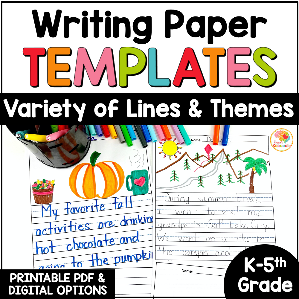 writing-paper-template-with-picture-box