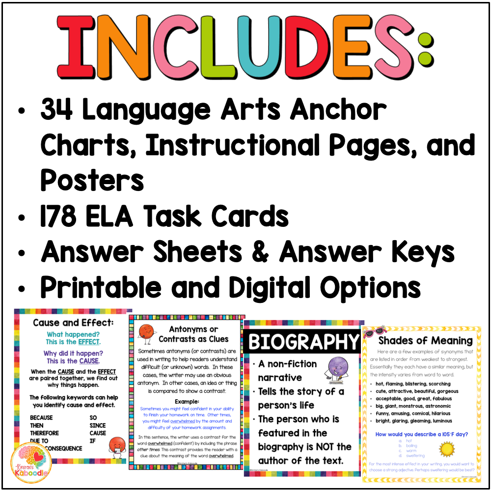 4th-grade-language-arts-activities-task-cards