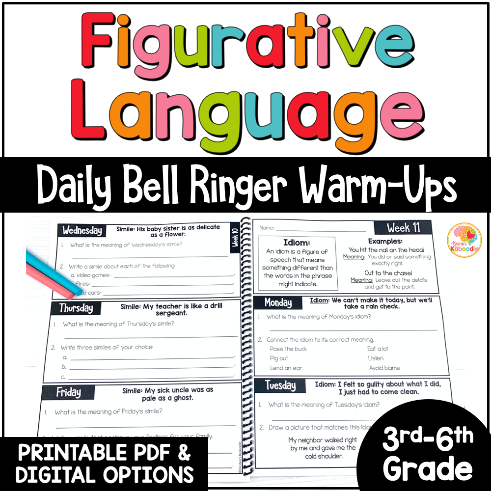 figurative-language-bell-ringer-journal-daily-warm-up