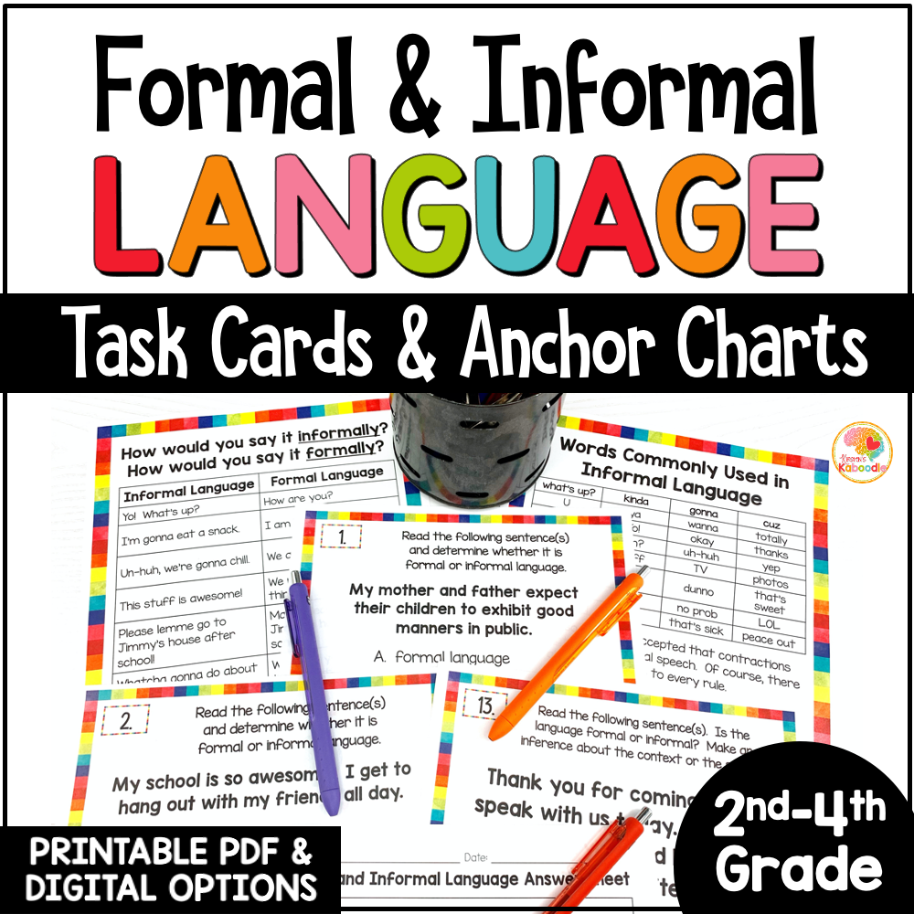 formal-and-informal-language-task-cards-anchor-charts