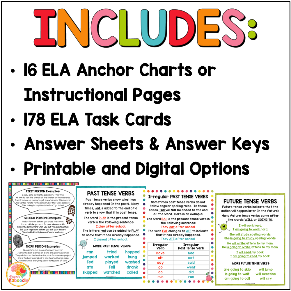 language-arts-task-cards-anchor-charts-2nd-grade