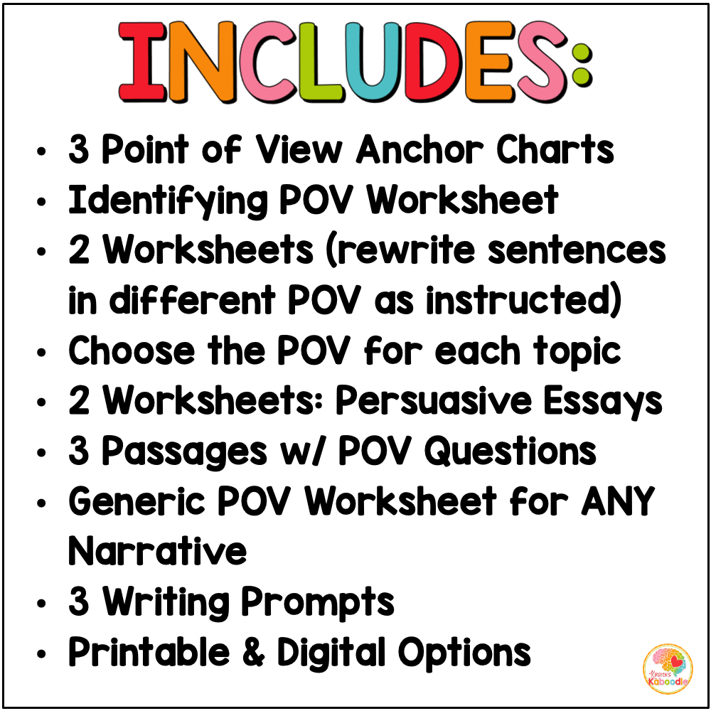 point-of-view-worksheets-2nd-grade