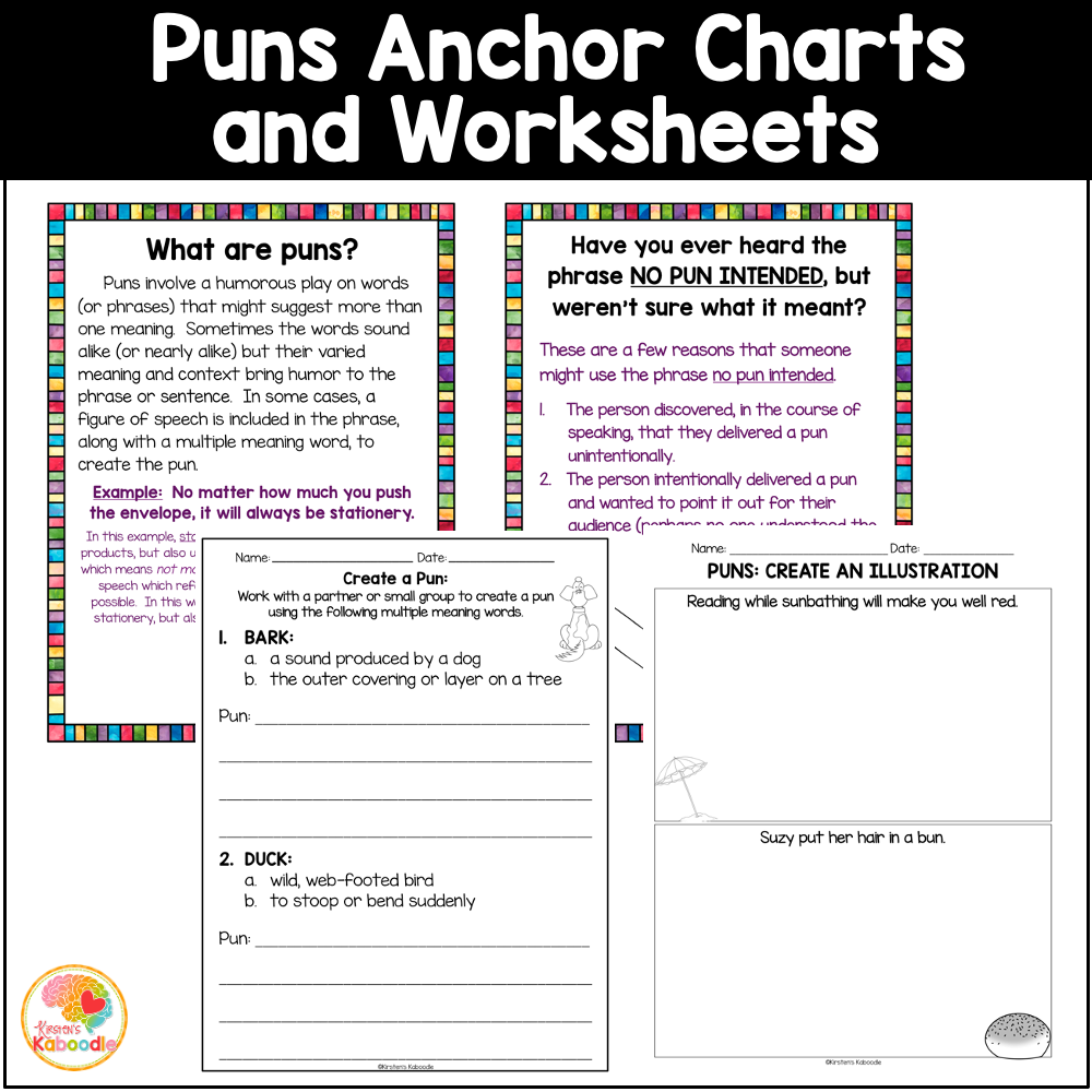 puns-task-cards-and-anchor-charts-4th-grade