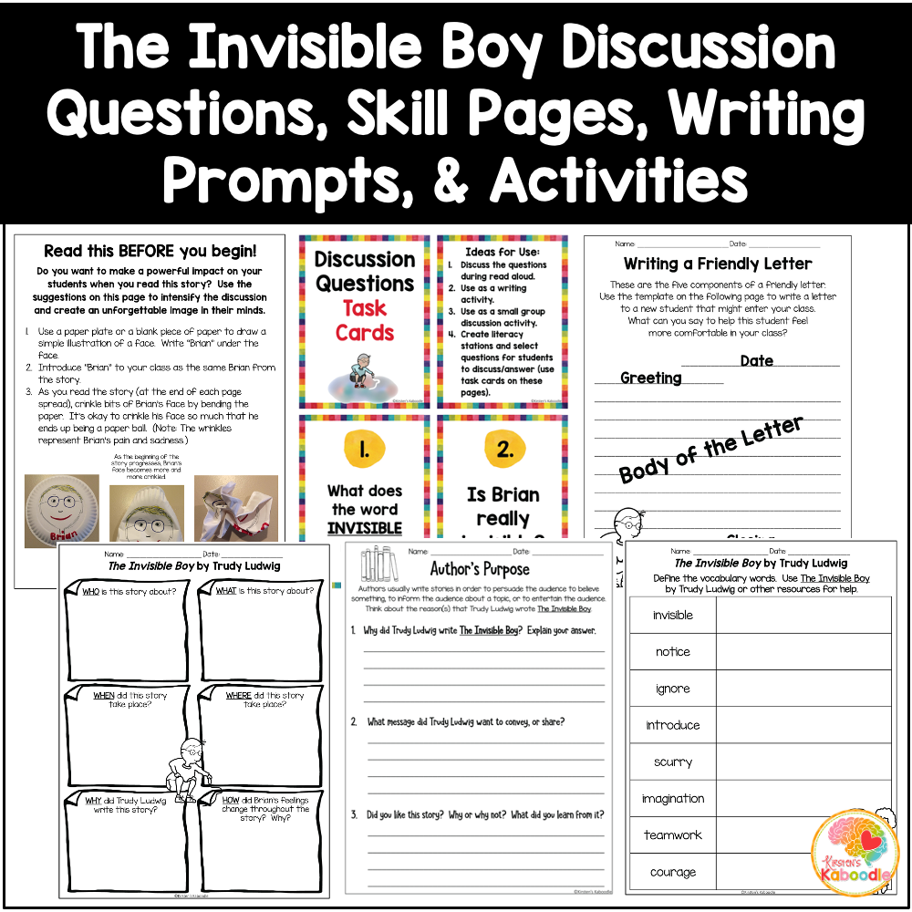 the-invisible-boy-activities-2nd-grade