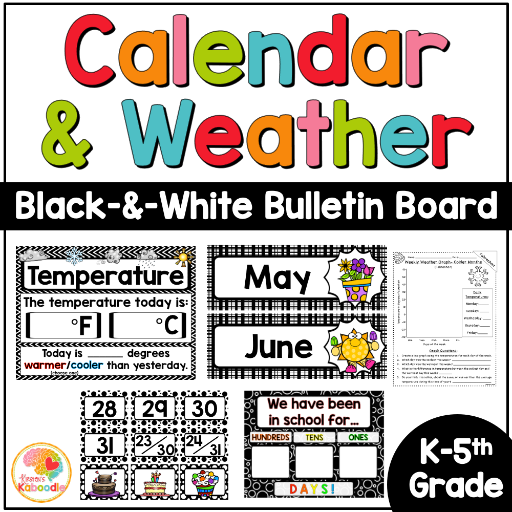 weather-and-calendar-set-bulletin-board