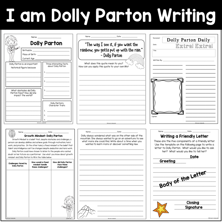 I am Dolly Parton by Brad Meltzer Literature Unit Activities w/ Digital Option - Image 4