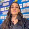 Gaia Gozzi in JW Anderson a Sanremo 2025