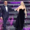 Katia Follesa a Sanremo 2025 con gli abiti di GettyImages
